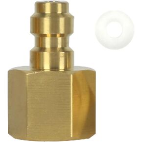8mm Quick-Disconnect Plug Adapter, Copper 1/8" BSPP Female Thread, PCP Paintball Charging Fittings with Sealing O-Ring