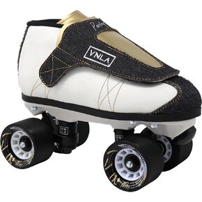 VNLA Jr. Chuck Parsley Jam Roller Skates | Includes VNLA Reaction ABEC-9 Bearings, Jam Plugs, and Backspin 93A 63mm Indoor Wheels| Speed Roller Skates for Men and Women | Sizes 3-14