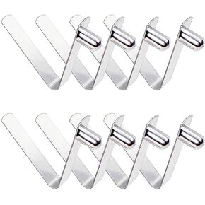 8 Pcs Kayak Paddle Spring Snap Clips, Tent Pole Clips, Stainless Steel Push Button Clips, Tent Pole Push Button Spring Clips, Tube Locking Pin Clips for Kayak Paddle Camping Tent Pole