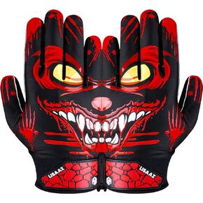 Football Gloves Crimson Pro Ball Feel Sensation Youth Football Gloves Tacky Football Gloves Men | Football Gloves for Kids 8-12 Top Notch Receiver Gloves