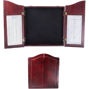GSE Games & Sports Expert Professional Solid Wood Classic Official Size Dartboard Cabinet with Dart Scoreboard for Game Room. Dart Board & Darts Not Included (Black) in Kuwait