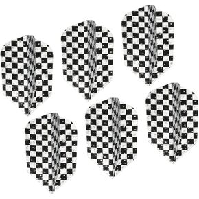 6 Pack Slim Dart Flights - Aluminum Foil Dart Accessories, Apply to Darts Game/Party/Entertainment (Black Silver Tone)