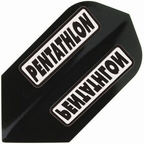 US Darts - 3 Sets (9 Flights) Pentathlon Slim Black Ex-Tough Dart Flights