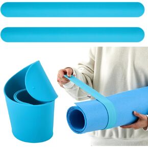 2 Pcs Yoga Mat Strap Band 20"l x 2"w Yoga Strap Tightly Rolled and Secure for Yoga Mat Storage, Yoga Mat Not Included