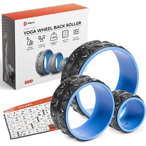 Lifepro Yoga Wheel 3-Set for Back, Shoulder, Neck & Spine Pain Relief, Back Alignment- Back Roller for Back Stretch, Back Popper- Exercise Yoga Roller - Back Cracker Wheel or Back Cracking Device