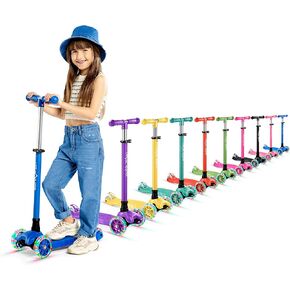 سكوتر للأطفال - سكوتر بثلاث عجلات للأطفال والرضع - تضيء مصابيح العجلات LED عند تدحرج Lifemaster in Kuwait