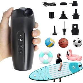 Portable Electric Air Pump for Inflatables, 20PSI Rechargeable Sup Air Pump for Paddle Board with 3000mAh Battery, Inflate Deflate for Air Mattress Beds, Boats, Pool Floats, Swimming Rings, Balls in Kuwait