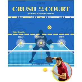 Pickleball Practice Rebounder, Beginner-Friendly Pickleball Training Pad Equipment to Quickly Improve Your Forehands, Dink Shots and Volleys, 4 * 4 FT