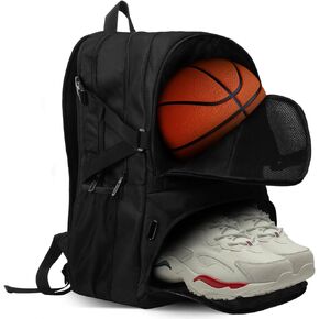 Basketball Backpack, Waterproof basketball bag with Large Shoe and Ball Compartment, Backpack for Women Men, Sports Equipment Bag for Soccer, Volleyball, Gym, Outdoor, Travel, 30L