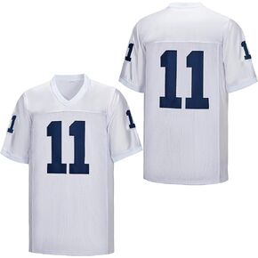 Men's #11 No Name Football Jersey #1#26#31 White Stitched