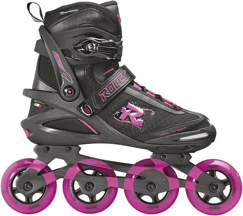 ROCES Women's Pic Tif Outdoor Breathable Fitness Comfort 4 80mm Wheels Racing Inline Skates with Memory Buckle, Easy Entry Boots, Glass Fiber Reinforced Shell & Aluminum Frame in Saudi Arabia