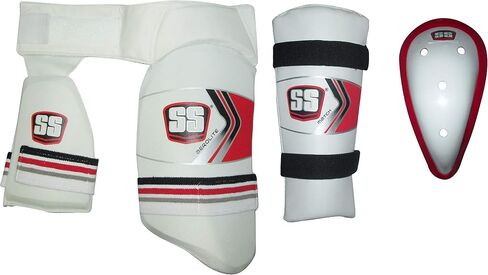 SS Cricket Aerolite Pro Thigh Guard (2 in 1), Match Arm Guard, Abdominal Guard - Men's Size in Kuwait