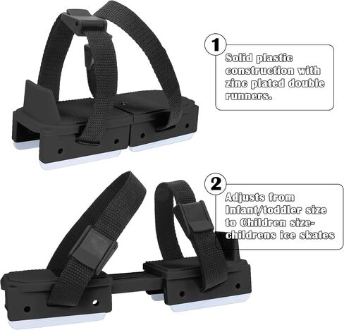 1 Pair Toddler Ice Skates- Adjustable Kids Ice Skates- Double Runner Ice Skates with Strap Fastening for Toddlers, Kids, Junior Skater in Saudi Arabia