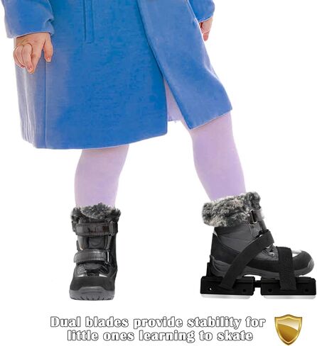 1 Pair Toddler Ice Skates- Adjustable Kids Ice Skates- Double Runner Ice Skates with Strap Fastening for Toddlers, Kids, Junior Skater in Saudi Arabia