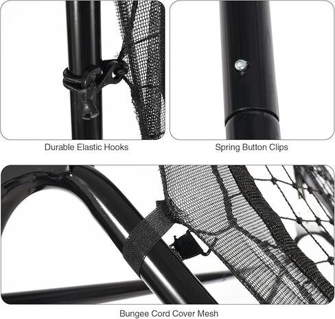 Lineslife Lacrosse Rebounder لشبكة الفناء الخلفي، معدات تدريب شديدة التحمل مقاس 4 × 6 أقدام للرمي والرمي، شاشة ترتد للخلف، مدرب ارتداد رياضي in Kuwait