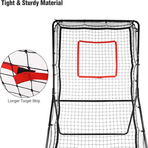 Lineslife Lacrosse Rebounder لشبكة الفناء الخلفي، معدات تدريب شديدة التحمل مقاس 4 × 6 أقدام للرمي والرمي، شاشة ترتد للخلف، مدرب ارتداد رياضي in Kuwait
