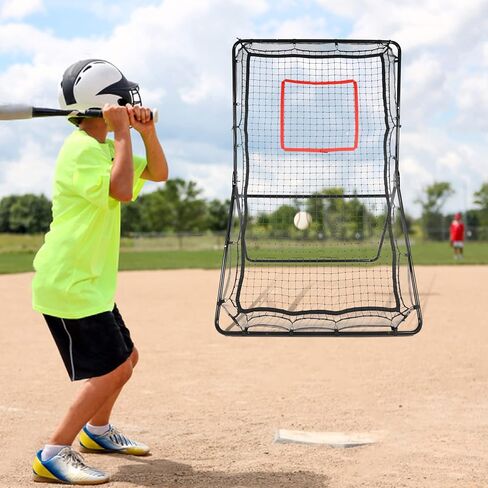 Lineslife Lacrosse Rebounder لشبكة الفناء الخلفي، معدات تدريب شديدة التحمل مقاس 4 × 6 أقدام للرمي والرمي، شاشة ترتد للخلف، مدرب ارتداد رياضي in Kuwait