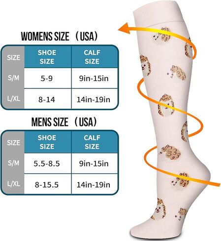 مجموعة من 6 جوارب ضغط نحاسية من بلومابل للنساء والرجال، أفضل دعم للدورة الدموية والجري والتمريض والرياضة in Kuwait