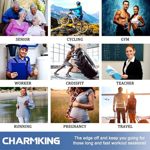 CHARMKING Compression Socks for Women & Men Circulation (3 Pairs) 15-20 mmHg is Best Support for Athletic Running Cycling in Saudi Arabia