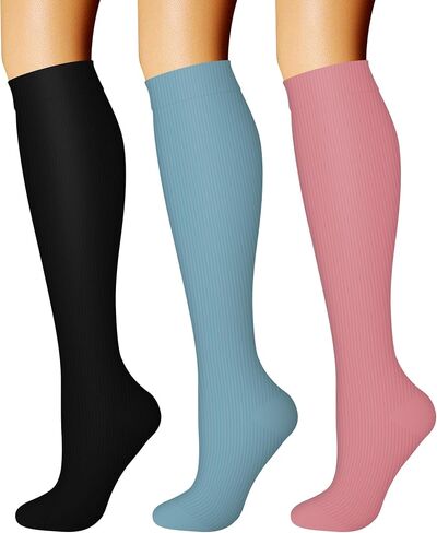 CHARMKING Compression Socks for Women & Men Circulation (3 Pairs) 15-20 mmHg is Best Support for Athletic Running Cycling in Saudi Arabia