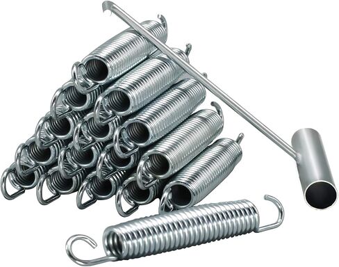 Trampoline Springs Heavy Duty 5.5-7Inch Stainless Steel Trampoline Replacement Springs Universal Trampoline Accessories with Spring Tool with 16 Pack in Kuwait
