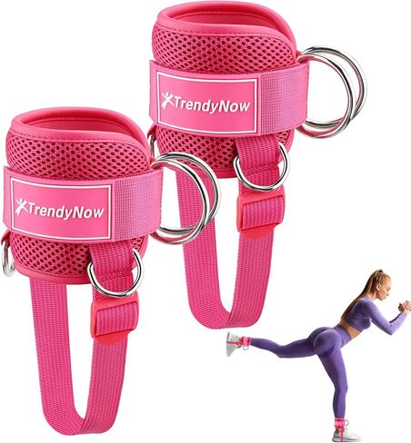 أشرطة الكاحل لآلات الكابلات، أساور كاحل قابلة للتعديل لآلة الكابلات، أشرطة كاحل مبطنة ومريحة للتمرين في صالة الألعاب الرياضية للأرداف، وركلات الساق، وحزام الكاحل الموزون، وأشرطة الساقين لآلة الكابلات in Kuwait