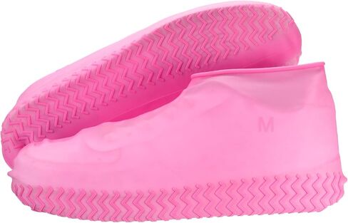 PATIKIL M Silicone Waterproof Shoe Covers, 1 Pair Thickened Reusable Non-Slip Foldable Rain Shoes Cover Overshoes Galoshes Protector for Outdoor Rain Snow, Blue in Saudi Arabia