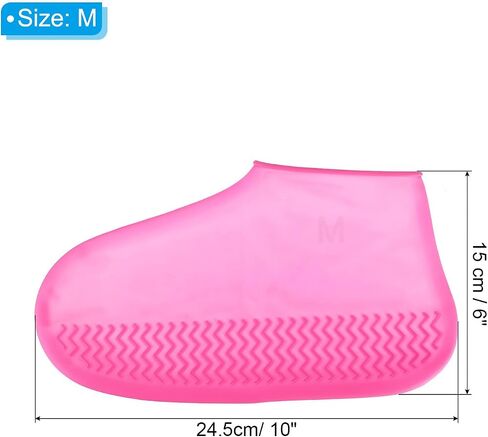 PATIKIL M Silicone Waterproof Shoe Covers, 1 Pair Thickened Reusable Non-Slip Foldable Rain Shoes Cover Overshoes Galoshes Protector for Outdoor Rain Snow, Blue in Saudi Arabia