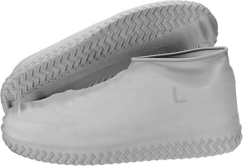 PATIKIL M Silicone Waterproof Shoe Covers, 1 Pair Thickened Reusable Non-Slip Foldable Rain Shoes Cover Overshoes Galoshes Protector for Outdoor Rain Snow, Blue in Saudi Arabia