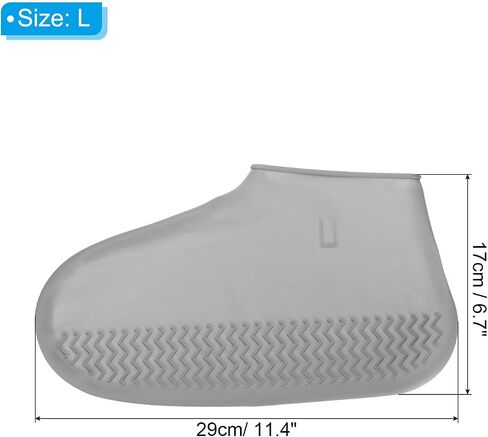 PATIKIL M Silicone Waterproof Shoe Covers, 1 Pair Thickened Reusable Non-Slip Foldable Rain Shoes Cover Overshoes Galoshes Protector for Outdoor Rain Snow, Blue in Saudi Arabia