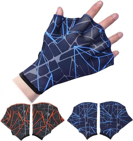 2 Pairs Swimming Gloves Aquatic Hand Swim Training Gloves Nylon Gloves for Men Women Webbed Fitness Water Resistance Training Gear Gloves Fit Aquatic Training Swim Costume Dive Hand Equipment in Saudi Arabia