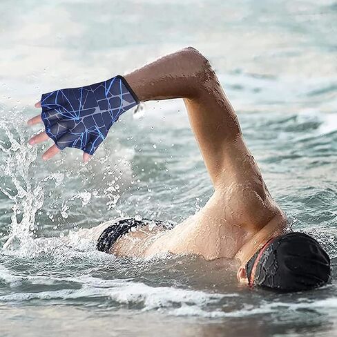 2 Pairs Swimming Gloves Aquatic Hand Swim Training Gloves Nylon Gloves for Men Women Webbed Fitness Water Resistance Training Gear Gloves Fit Aquatic Training Swim Costume Dive Hand Equipment in Saudi Arabia