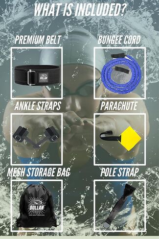 Swim Tether Stationary Swimming System, Swim Resistance Belt, Swimming Tether Belts for Swimming,Pool Harness, Swim Training Belt,Stationary Swim Trainer, Swimming Belt, Swim Belts in Saudi Arabia