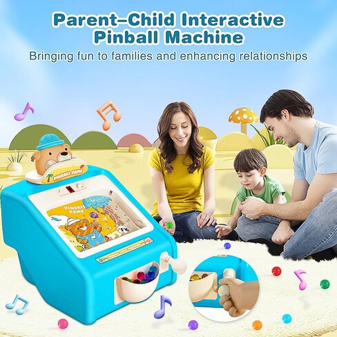Pinball Machine for Kids,Toddler Toys for 3 4 5 6 7 8 Year Old,Electronic Arcade Tabletop Pinball Game for Boys and Girls 3-12 Ages，Lights and Music with 30 Pinballs，Ideal Gifts for Kids (Blue) in Saudi Arabia