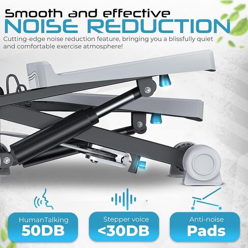 Advanced Twist Motion Mini Steppers for Exercise at Home, Portable Stair Steppers with Ultra Quiet Design, Resistance Bands & Mat - Hydraulic Fitness Stair Climber, 350lbs Weight Capacity in Saudi Arabia