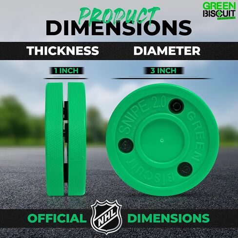 Green Biscuit Snipe Shooting Stick Handling Training Street Hockey Puck in Saudi Arabia