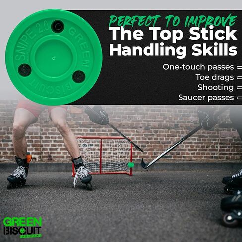 Green Biscuit Snipe Shooting Stick Handling Training Street Hockey Puck in Saudi Arabia