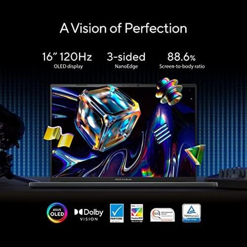 ASUS VivoBook Pro 16 OLED Laptop, 16" OLED Display, Intel Core i9-13900H CPU, NVIDIA® GeForce® RTX™ 4060 GPU, 16GB RAM, 1TB SSD, Windows 11 Home, Quiet Blue, K6602VV-ES94 in Saudi Arabia