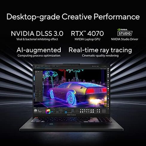 ASUS VivoBook Pro 16 OLED Laptop, 16" OLED Display, Intel Core i9-13900H CPU, NVIDIA® GeForce® RTX™ 4060 GPU, 16GB RAM, 1TB SSD, Windows 11 Home, Quiet Blue, K6602VV-ES94 in Saudi Arabia