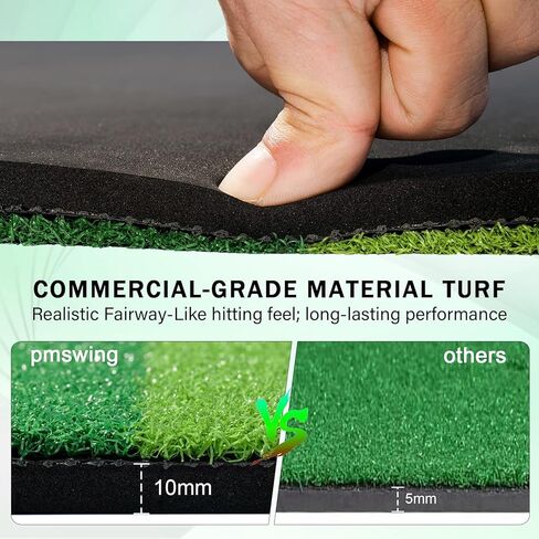 حصيرة الجولف، 2024 ترقية 5 × 4 أقدام سميكة لضرب الجولف، سجادات الجولف للتمرين في الأماكن المغلقة في الهواء الطلق مع محاذاة دليل الشريط، العشب الاصطناعي للمساعدة في تدريب الجولف مع تي شيرتات مطاطية للقيادة في الفناء الخلفي للمنزل in Kuwait