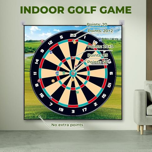 مجموعة سجادة لعبة تقطيع الجولف، بساط تدريب على ضرب الجولف للبالغين في الأماكن المغلقة والخارجية، معدات اللعب في الفناء الخلفي، مجموعة لعبة الجولف مع كرات لاصقة وسهام in Kuwait