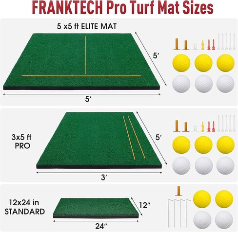 Golf Mat, Golf Practice Mat Turf for Home Use Backyard, Indoor and Outdoor, Compatible for Hitting Driving Chipping, Includes Golf Tees, Golf Balls in Saudi Arabia