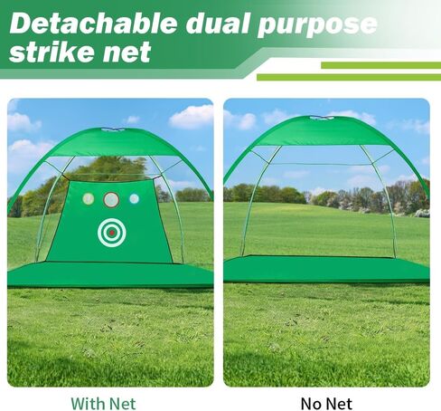 شبكة ضرب جولف Wafor بطول 10 × 7 أقدام لنطاق القيادة المحمول في الأماكن المغلقة/الخارجية لجميع الأندية، صغيرة الحجم وخفيفة الوزن، سهلة التخزين - تحسين لعبتك في أي مكان in Kuwait