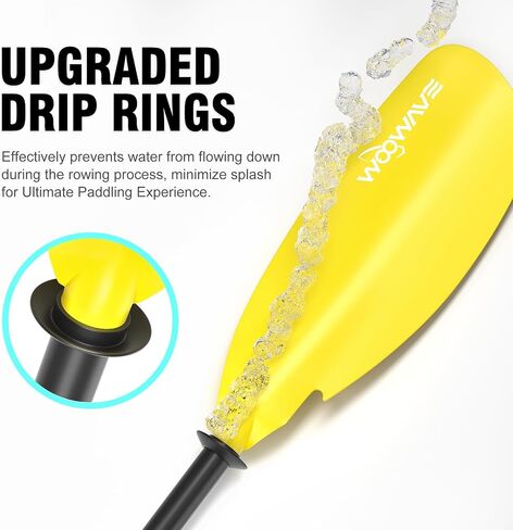 Kayak Paddle 231cm/91.3in, Aluminum Shaft with Reinforced Fiberglass Blade, Adjustable Rowing Paddle for Light Kayaks in Saudi Arabia