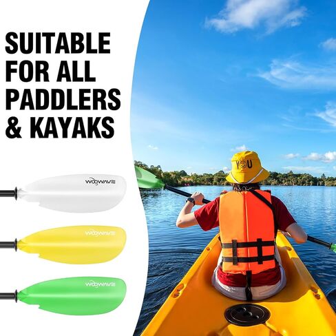 Kayak Paddle 231cm/91.3in, Aluminum Shaft with Reinforced Fiberglass Blade, Adjustable Rowing Paddle for Light Kayaks in Saudi Arabia