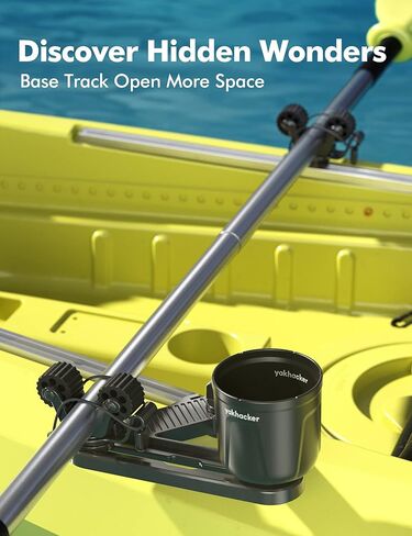 Doubleheader with Dual Kayak Paddle Holder, Multi-Functional Kayak Paddle/Net/Gaff Holder with Two SnapNStrap Tethers, Kayak Track Mount Accessories for Fishing in Saudi Arabia