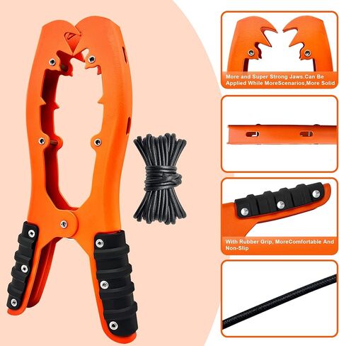 مقبض مرساة كاياك، مقبض مرساة زورق، حبل مرساة بطول 16 قدم - مقابض مطاطية - فولاذ مطلي، معدات ملحقات صيد قوارب الكاياك، لصياد التجديف/مجداف النهر in Kuwait