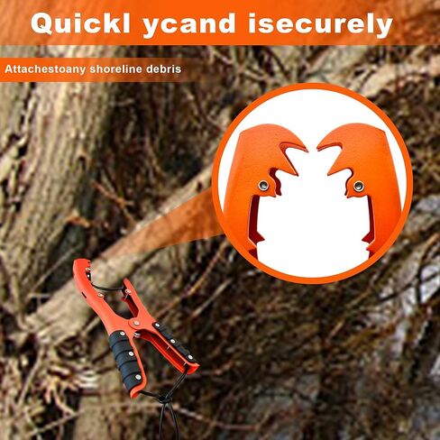 مقبض مرساة كاياك، مقبض مرساة زورق، حبل مرساة بطول 16 قدم - مقابض مطاطية - فولاذ مطلي، معدات ملحقات صيد قوارب الكاياك، لصياد التجديف/مجداف النهر in Kuwait