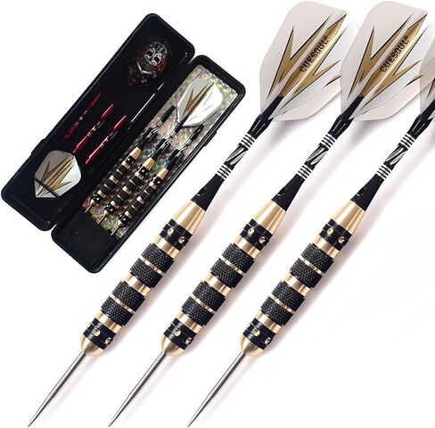 CUESOUL 26 Grams Steel Tip Darts - Black Coating Brass Barrels in Saudi Arabia