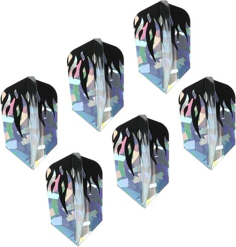 مجموعة من 6 قطع لرحلات رمي ​​السهام النحيفة - ملحقات رمي ​​السهام من PET، تنطبق على لعبة رمي السهام/الحفلة/الترفيه (لون أسود فضي) in Kuwait